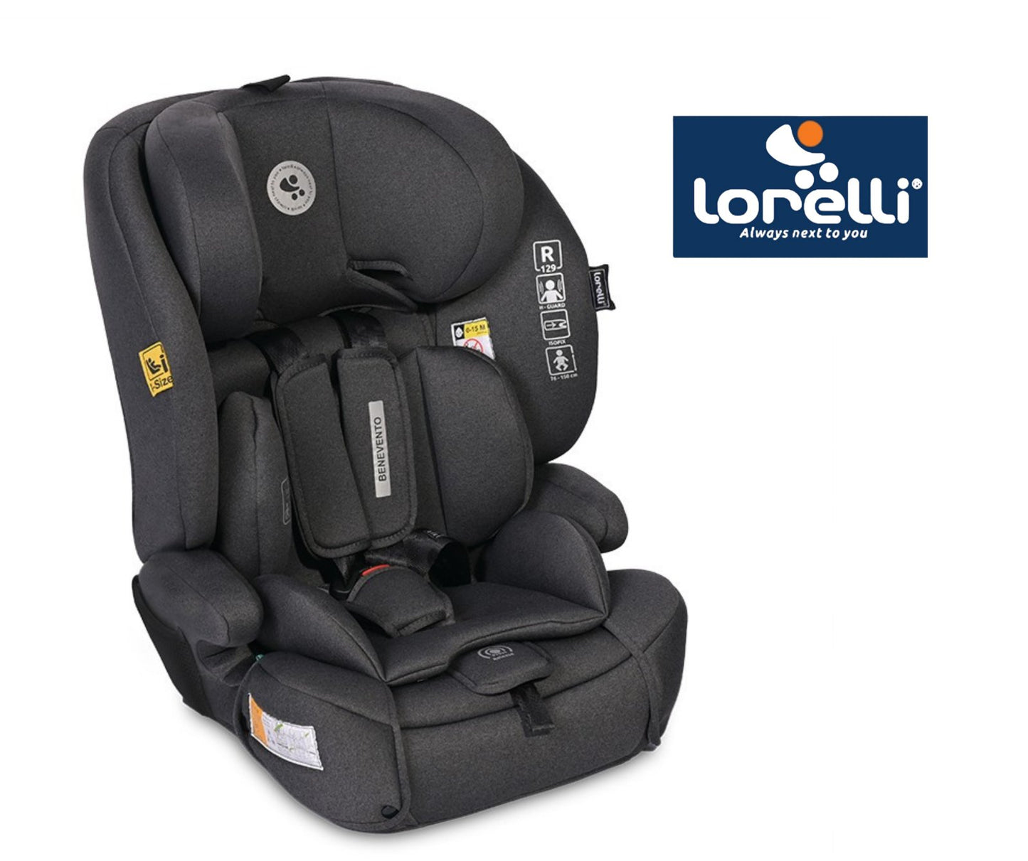 Autosjedalica Benevento Black Jasper Isofix 76-150Cm