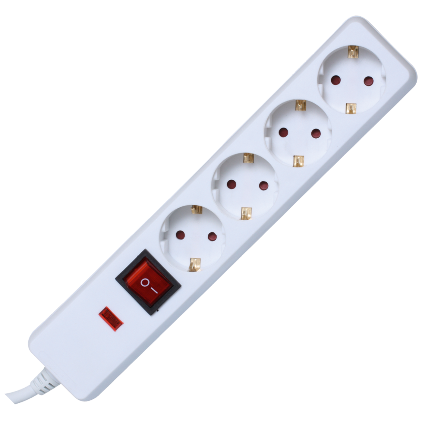 home Produžni kabl sa zaštitom, 4 utičnica, 1.5mm², 1.5 met - NVT 04K/WH