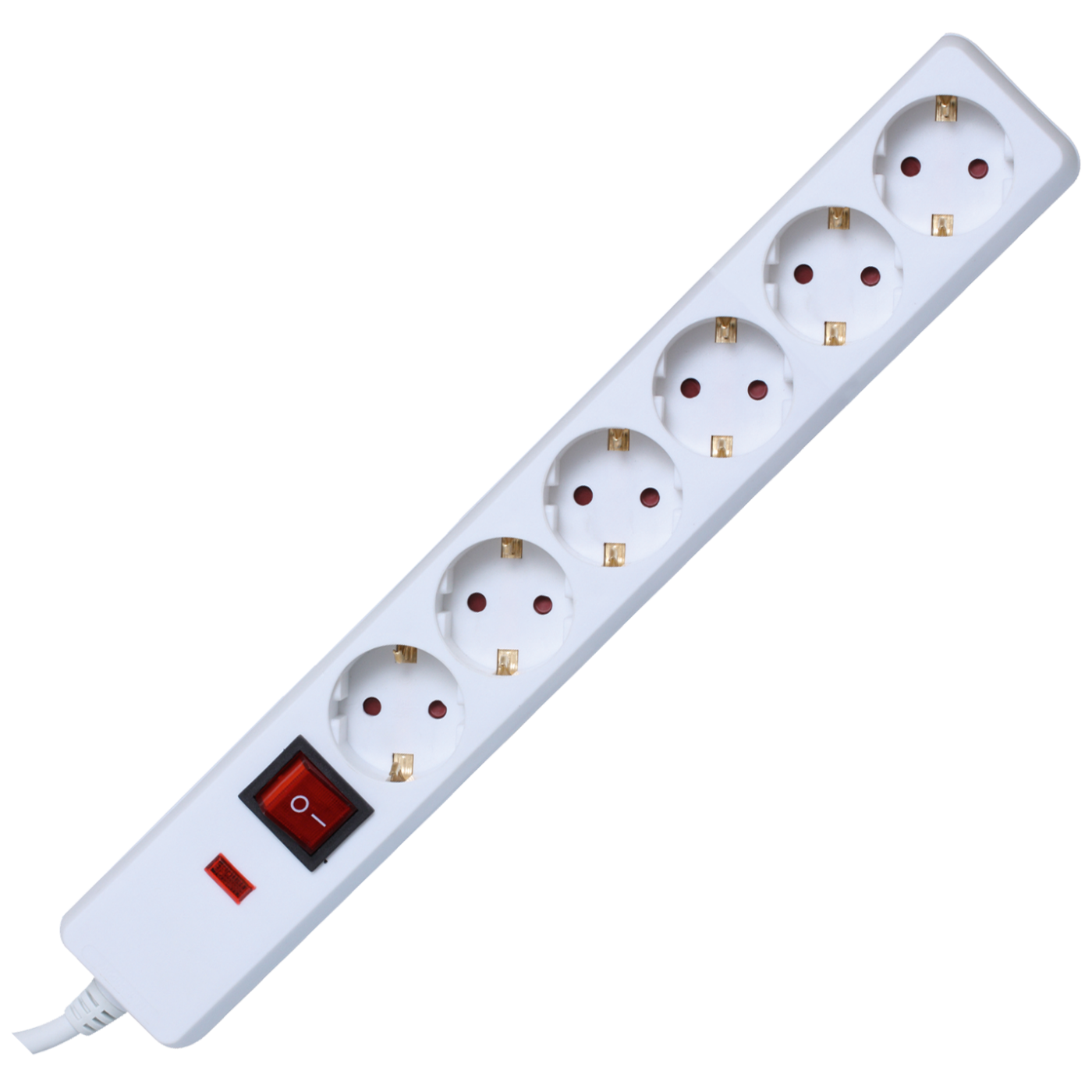 home Produžni kabl sa zaštitom, 6 utičnica, 1.5mm², 1.5 met - NVT 06K/WH