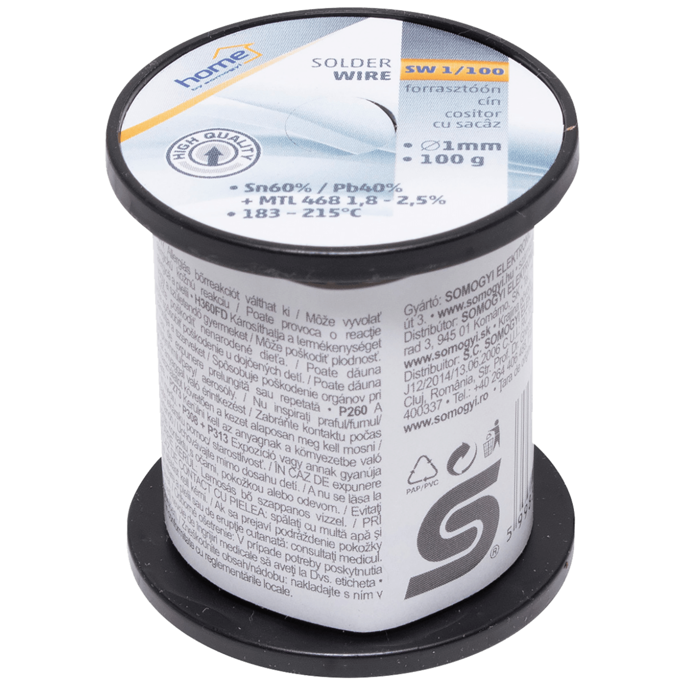 SMA Tinol za lemljenje, Ø1.0 mm, 100g - SW 1/100
