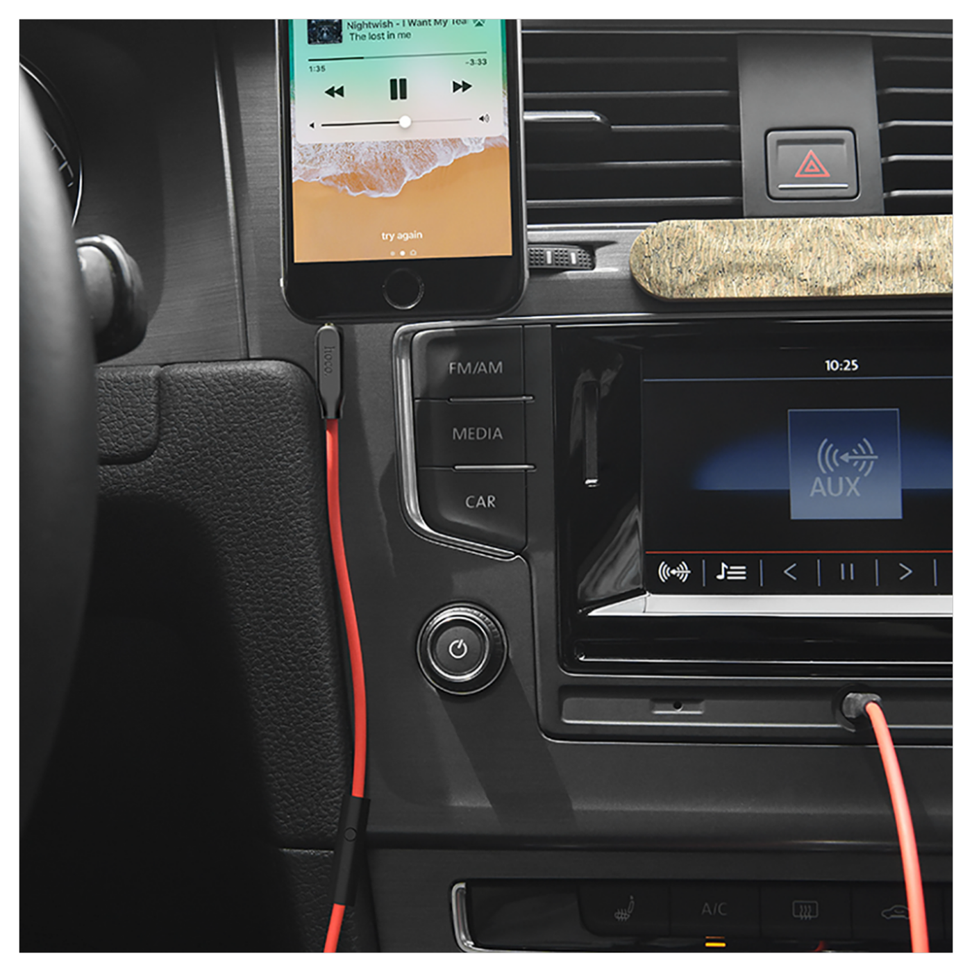 hoco. Audio kabl 3.5 mm sa mikrofonom, dužina 1.0 metar - UPA12 AUX MIC