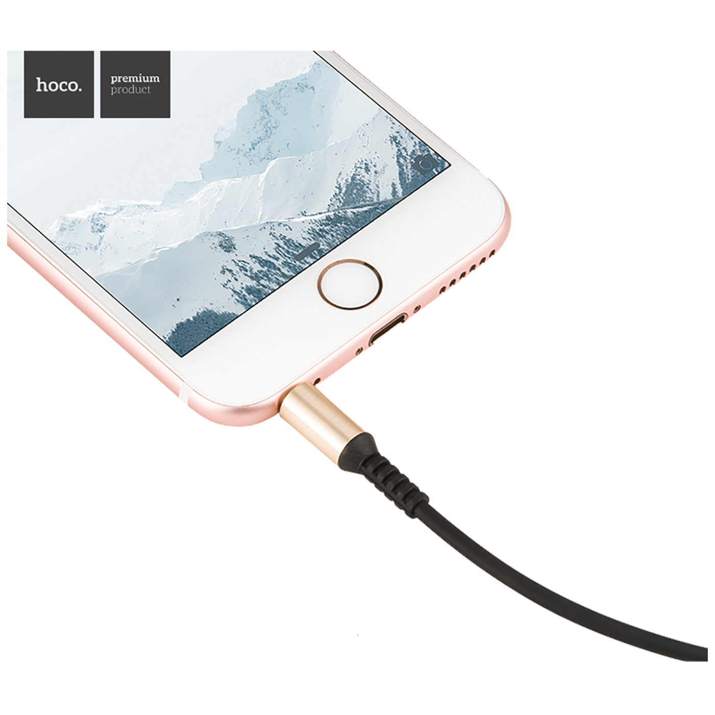 hoco. Audio kabl 3.5 mm, dužina 1.0 metar, crna - UPA02 Spring Audio AUX BK