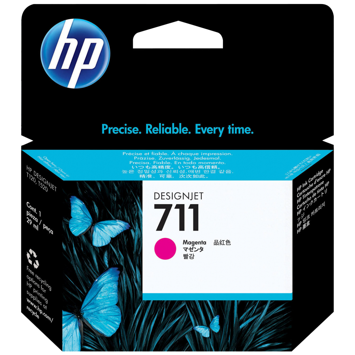 HP Tinta 711 ( CZ131A ), 29ml, magenta