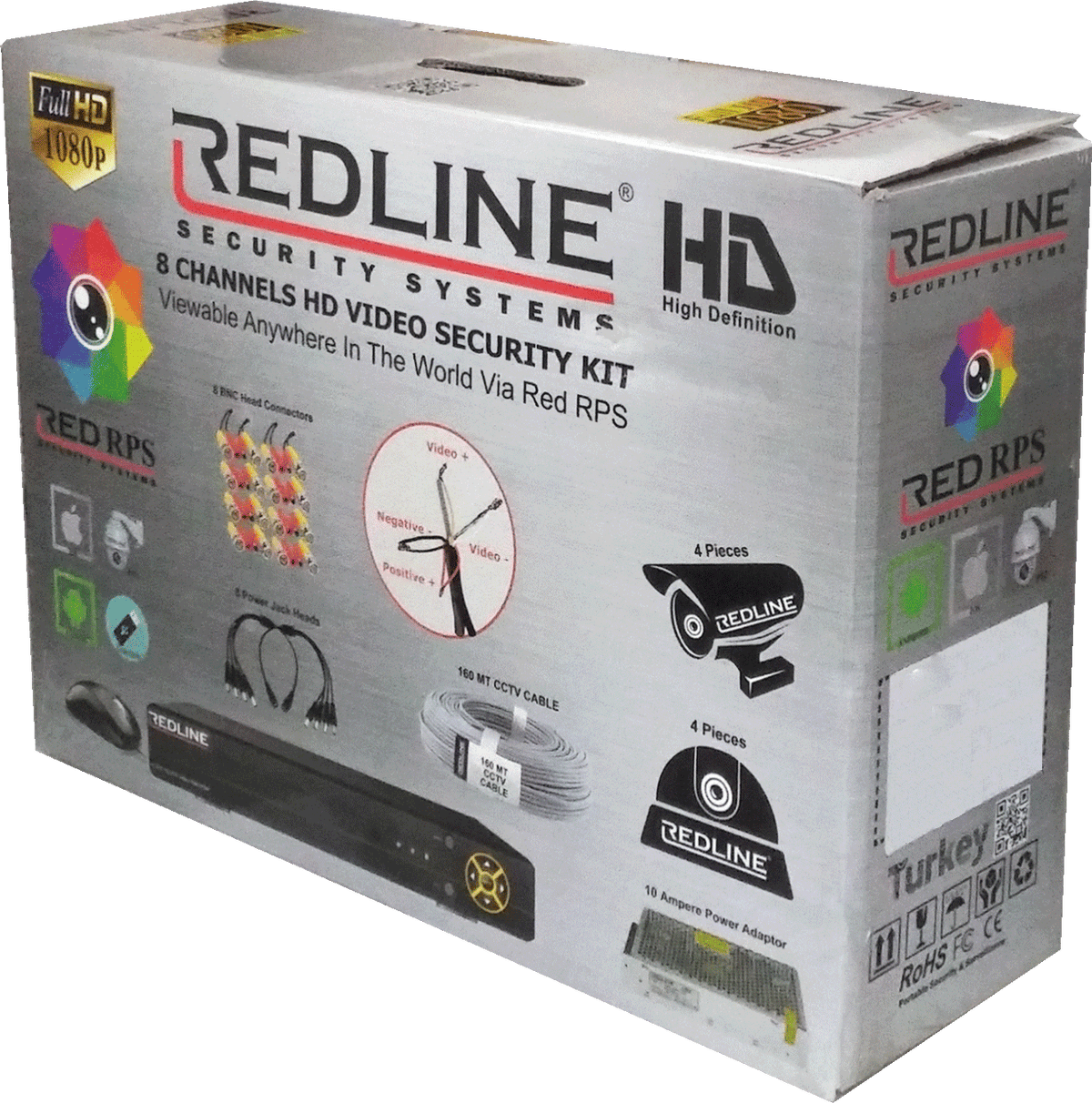 REDLINE Set za video nadzor, 8ch, 2.0Mpixel, Cloud - Gold CCTV 8