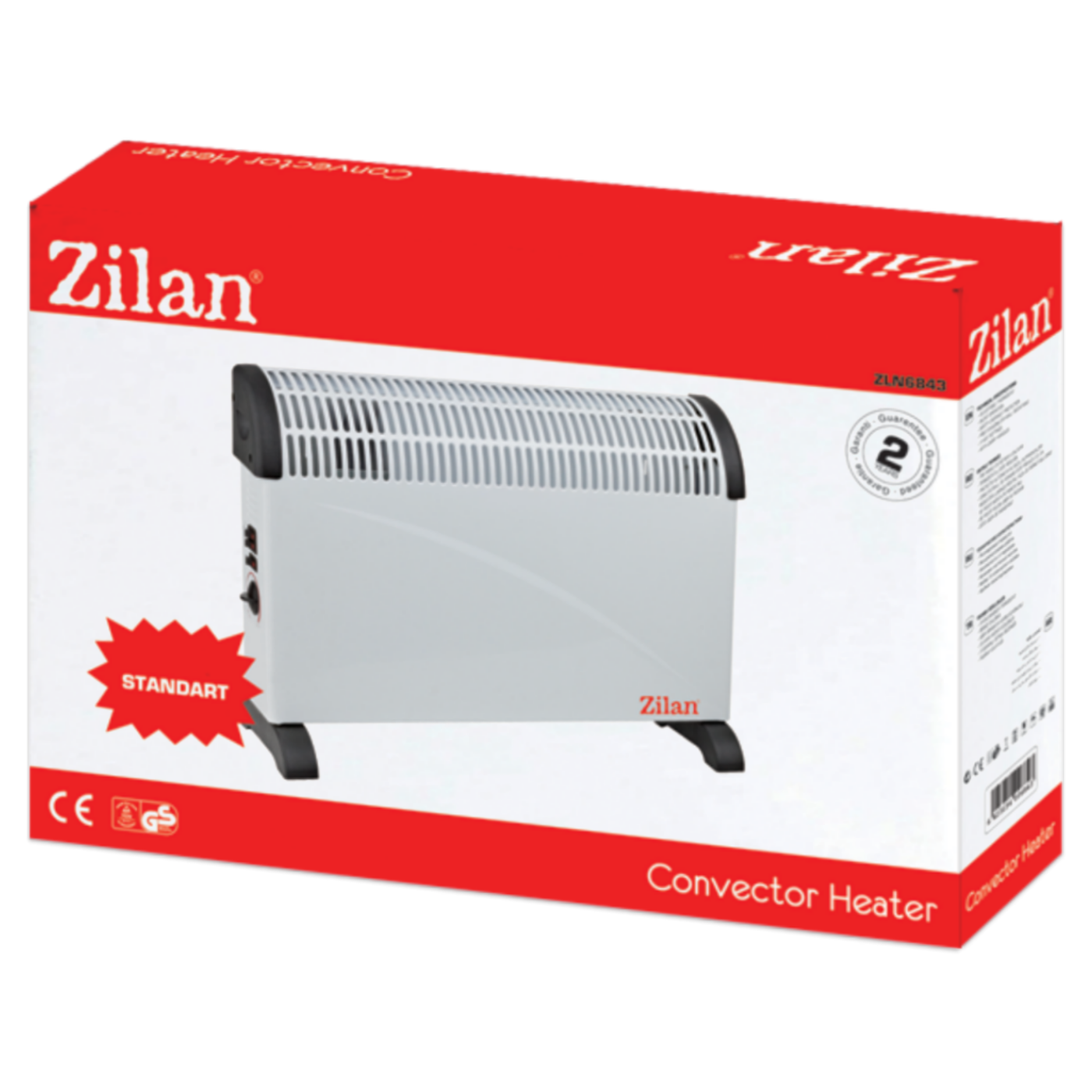 Zilan Grijalica, konvektor, 2000 W, podesiv termostat, crna - ZLN6843/BK