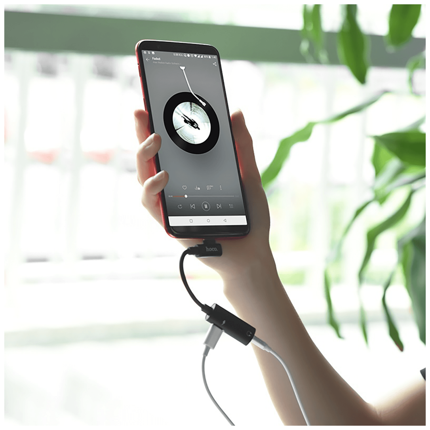 hoco. Adapter za slušalice 2in1, USB type C na type C / 3.5 mm - LS19 Type-C to 3.5 mm