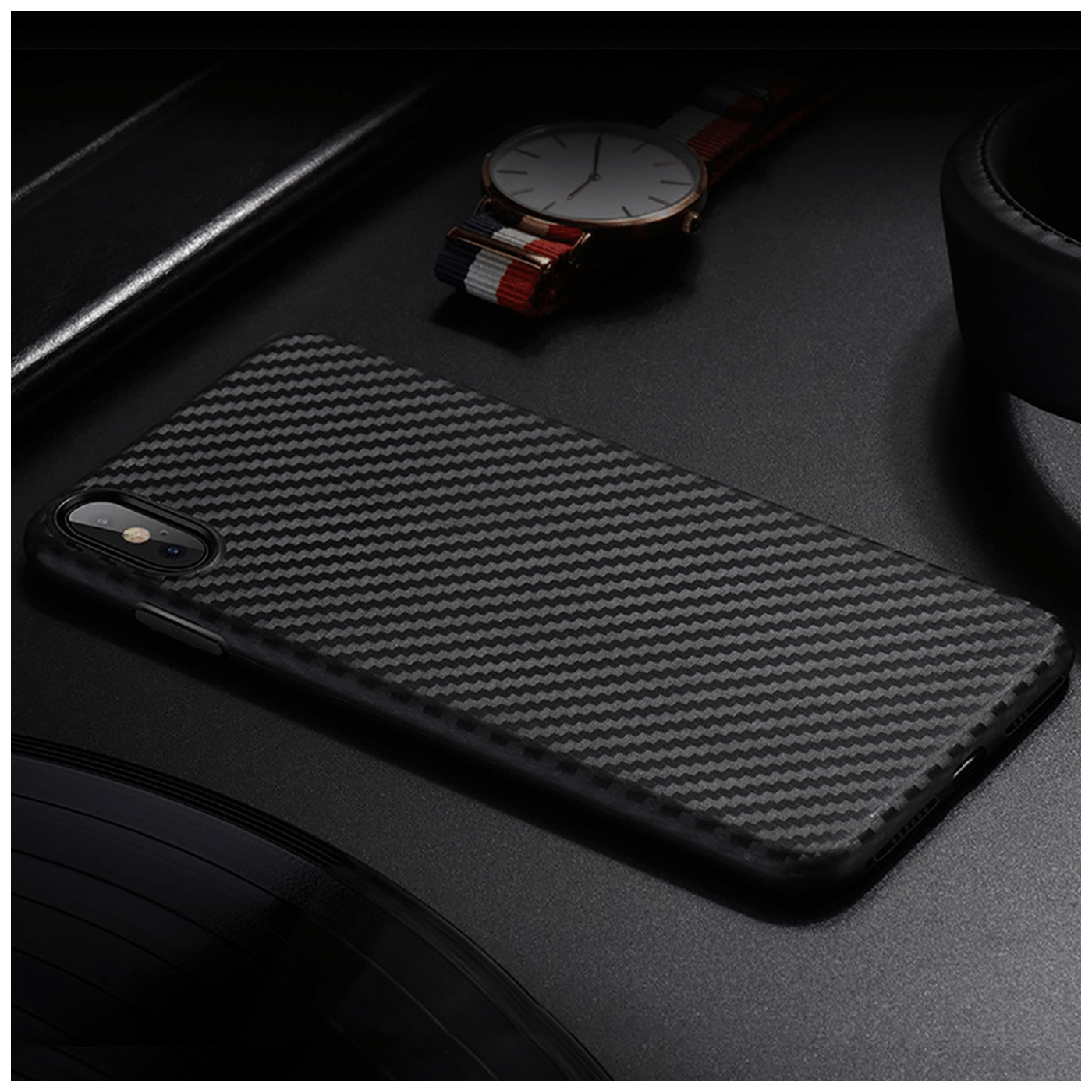 hoco. Maska za iPhone X/XS, crna - Delicate shadow X/XS