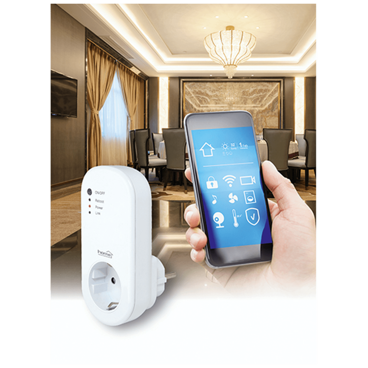 home Utičnica, Smart, WiFi, 433.92 MHz - NVS 2 RF