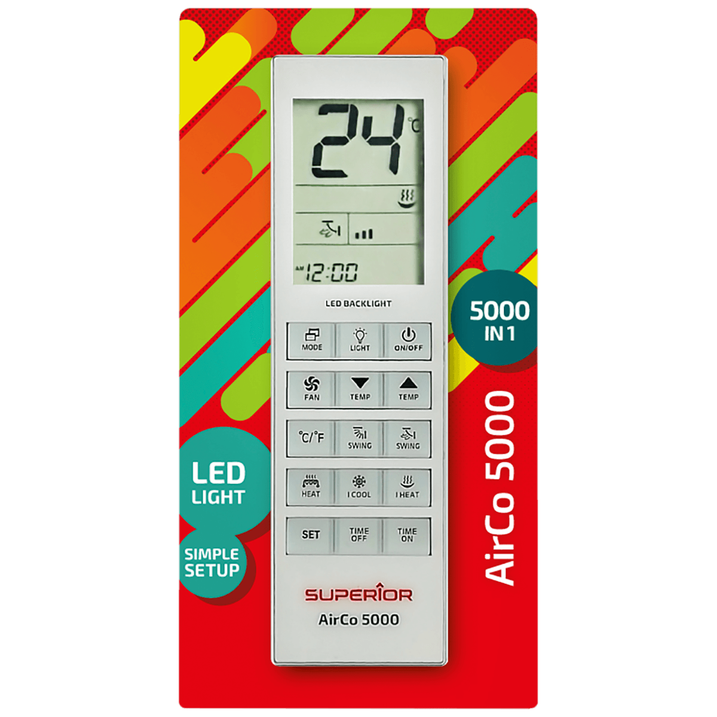 Superior Daljinski upravljač za klime, 5000 kodova, univerzalni - RC AirCo 5000in1