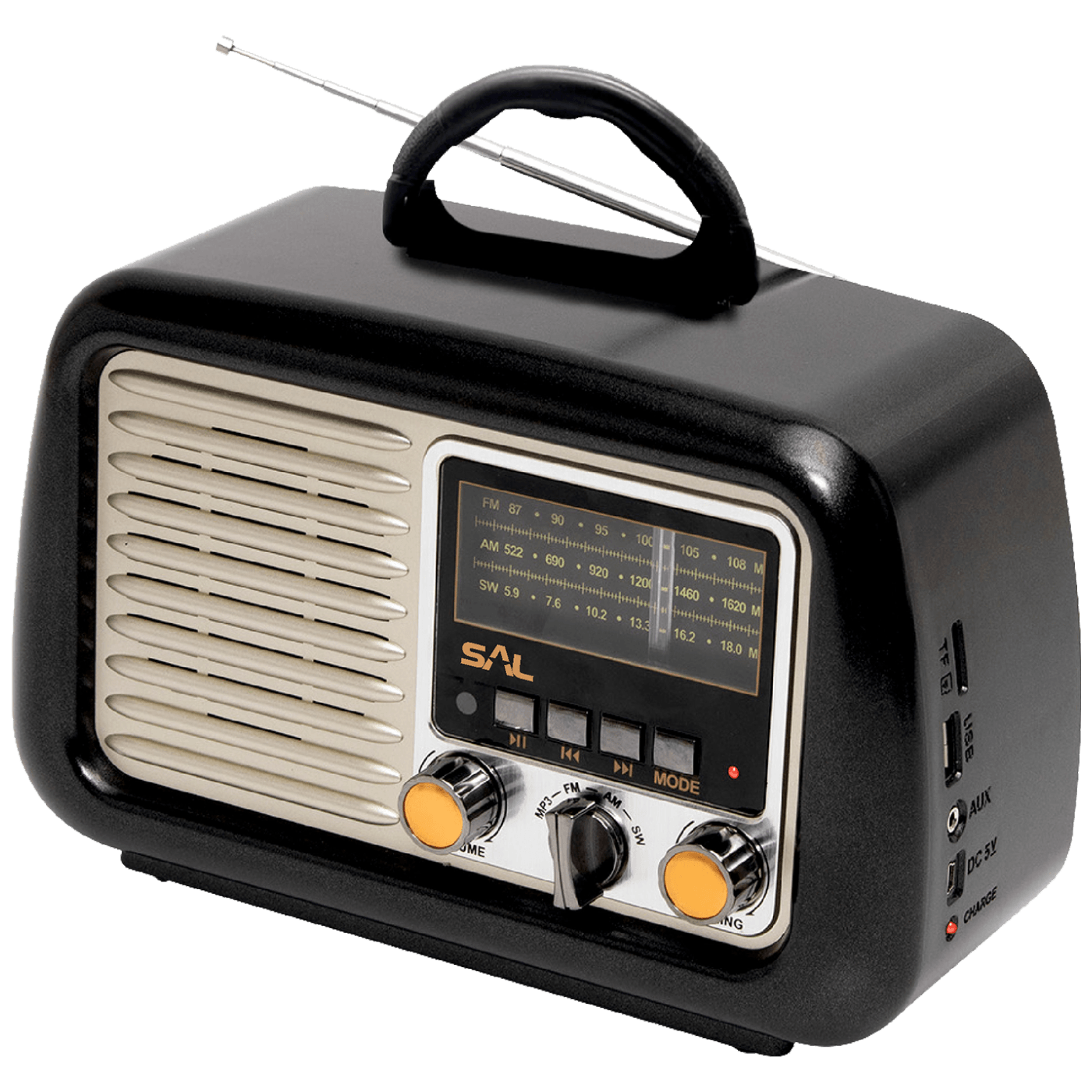 SAL Retro radio + BT bežični zvučnik, 4in1, FM, MP3, AUX - RRT 2B