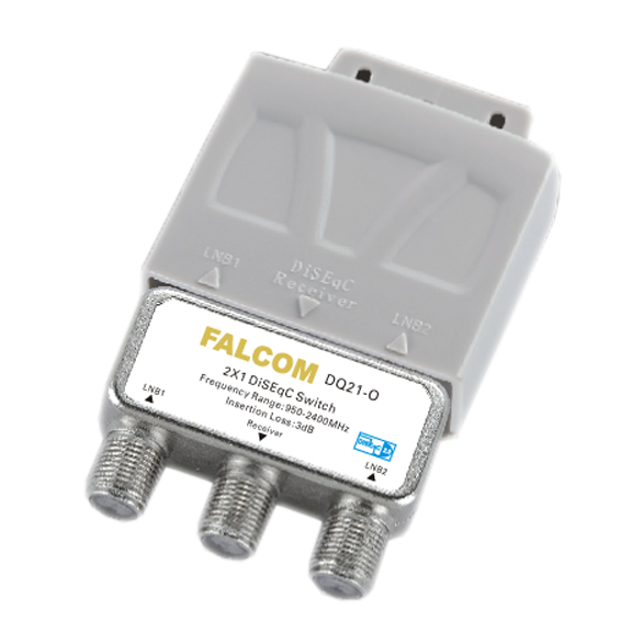 Falcom Diseqc sklopka, 2 ulaza, sa kučištem - DQ21-O