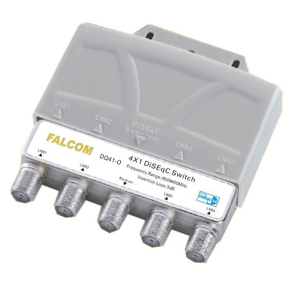 Falcom Diseqc sklopka, 4 ulaza, sa kučištem - DQ41-O