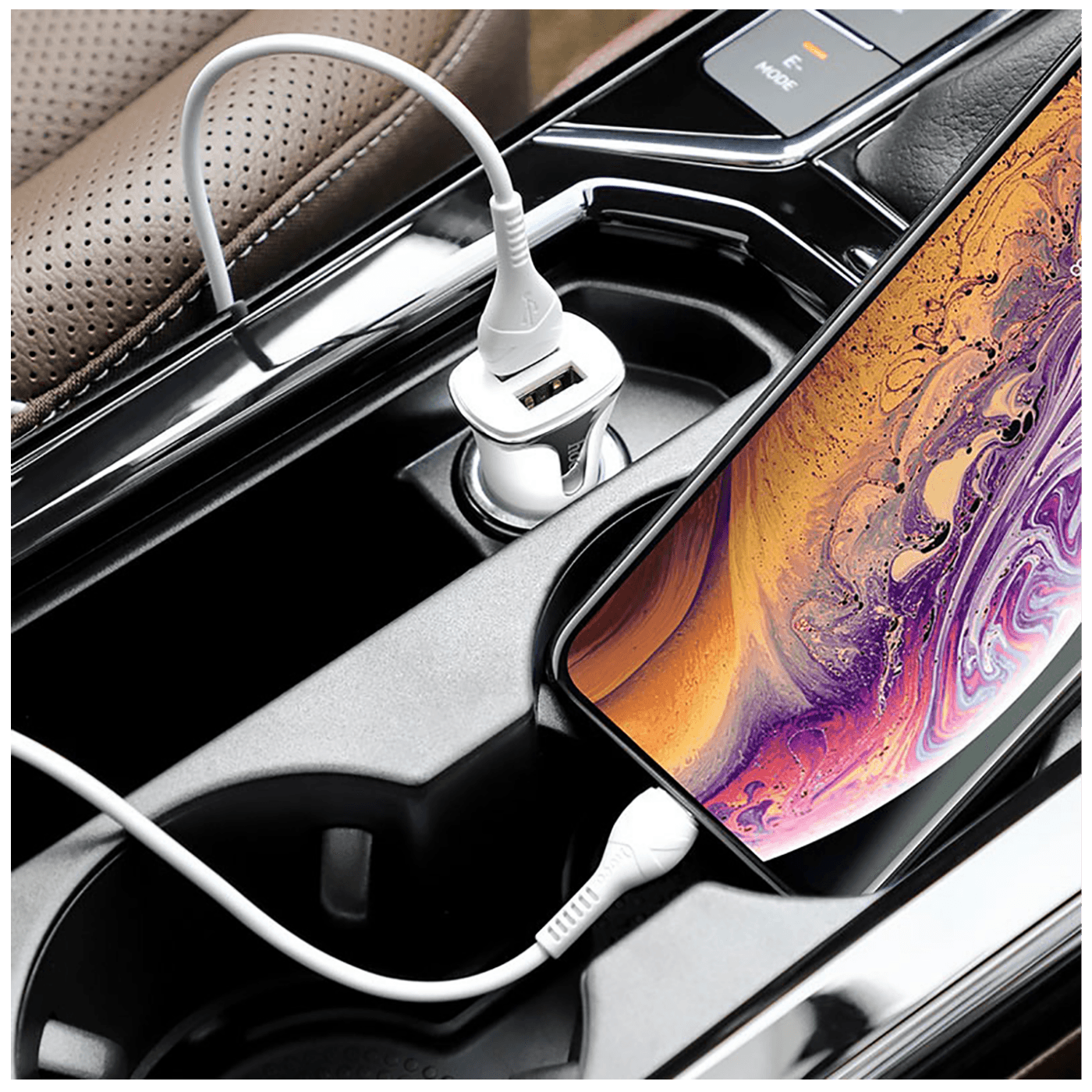 hoco. Auto punjač sa Lightning kabelom, QC, 2 x USB, 3.1 A - Z31 Universe double port, Lightning