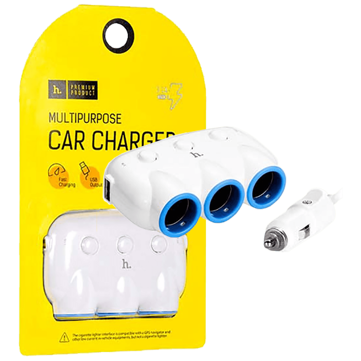 hoco. Auto punjač / razdjeljnik za smartphone, 2 x USB, 5V / 3.1 A - C1