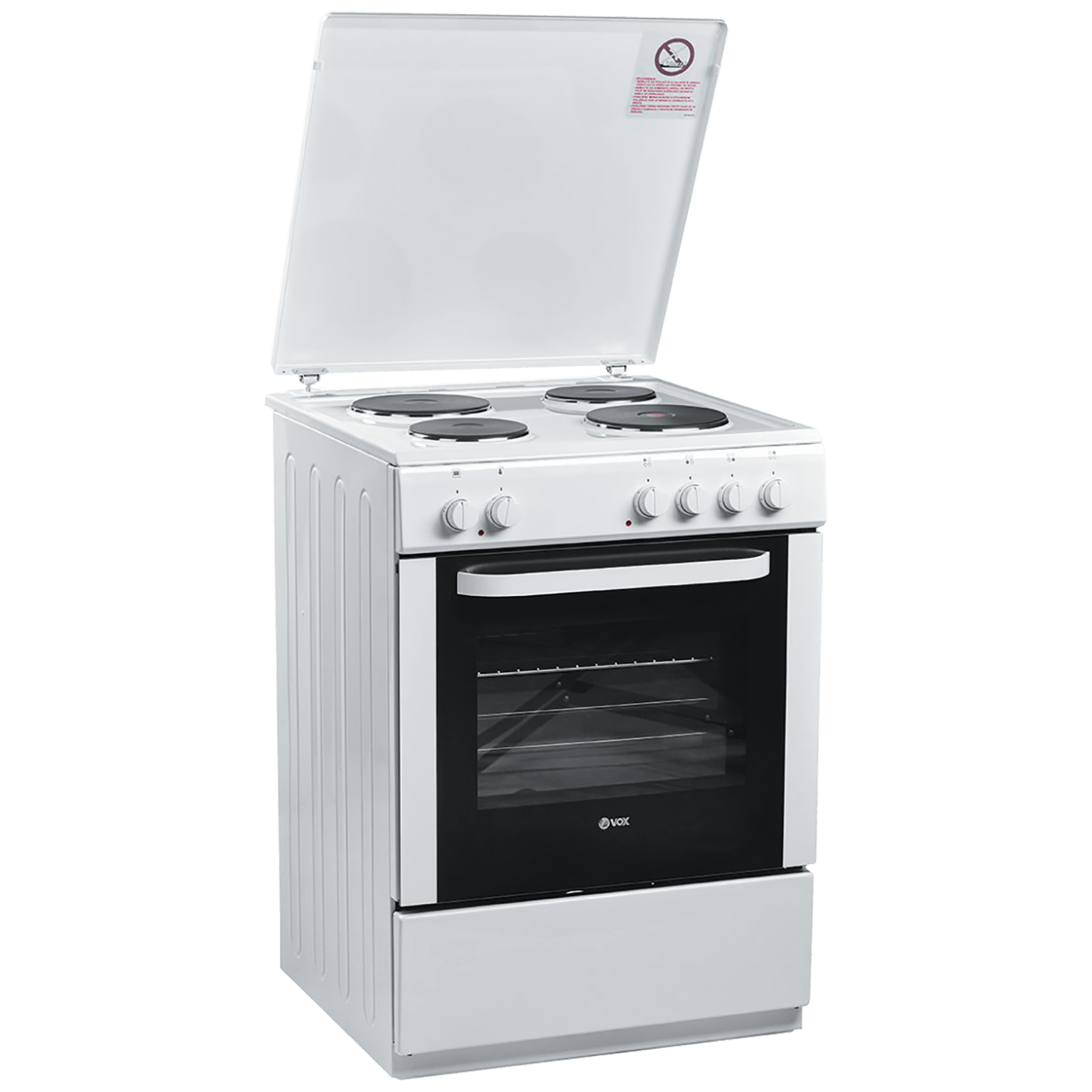 VOX Štednjak, 4 električne ringle, 60 cm, pećnica 72 lit. - EHB 604 XL