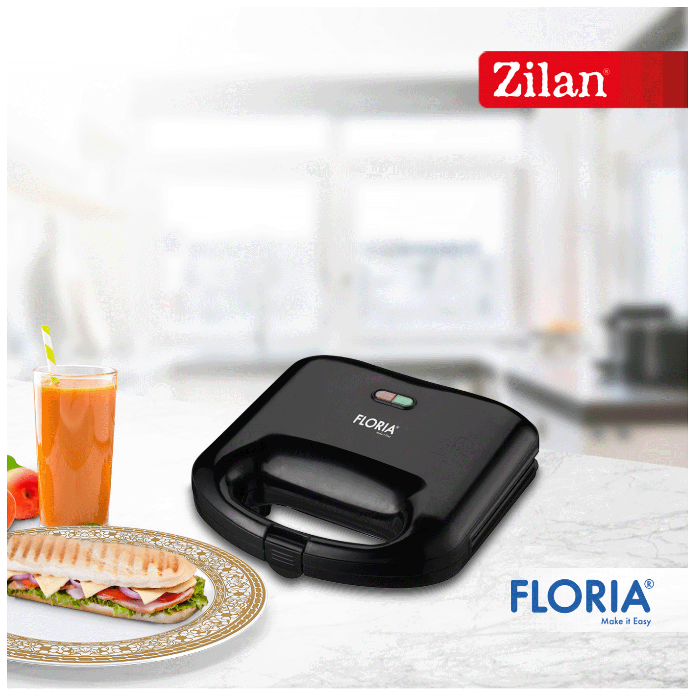 Floria Toster, LED indikator, 750 W - ZLN0829