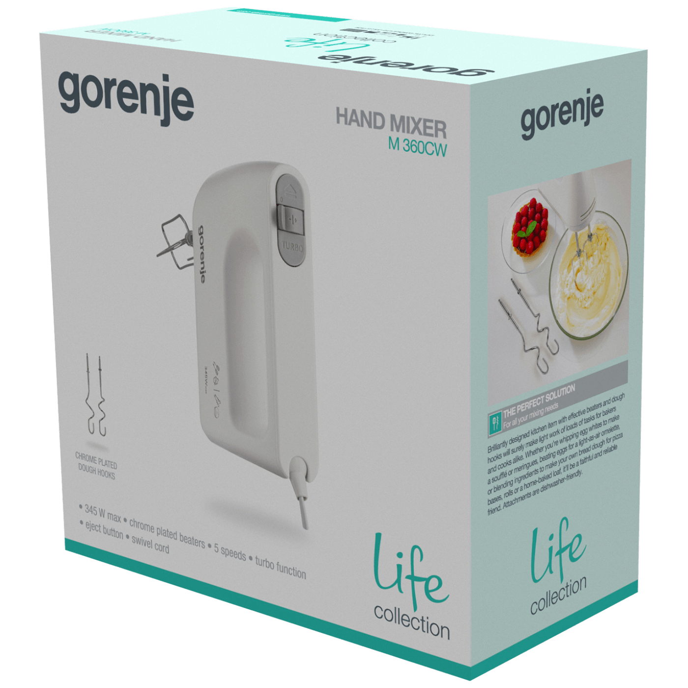 Gorenje Mikser ručni, 345W, 5 brzina - M360CW
