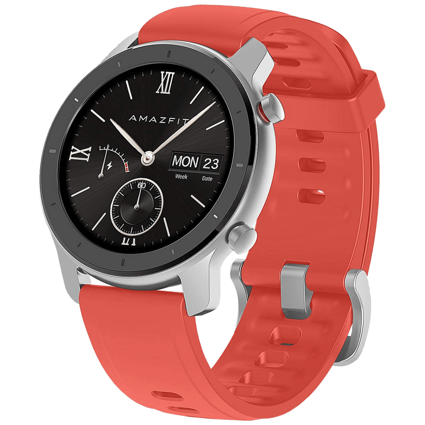 Amazfit SAT pametni, 1.2" AMOLED zaslon, vodootporan 5ATM, BT - GTR 42mm Coral Red