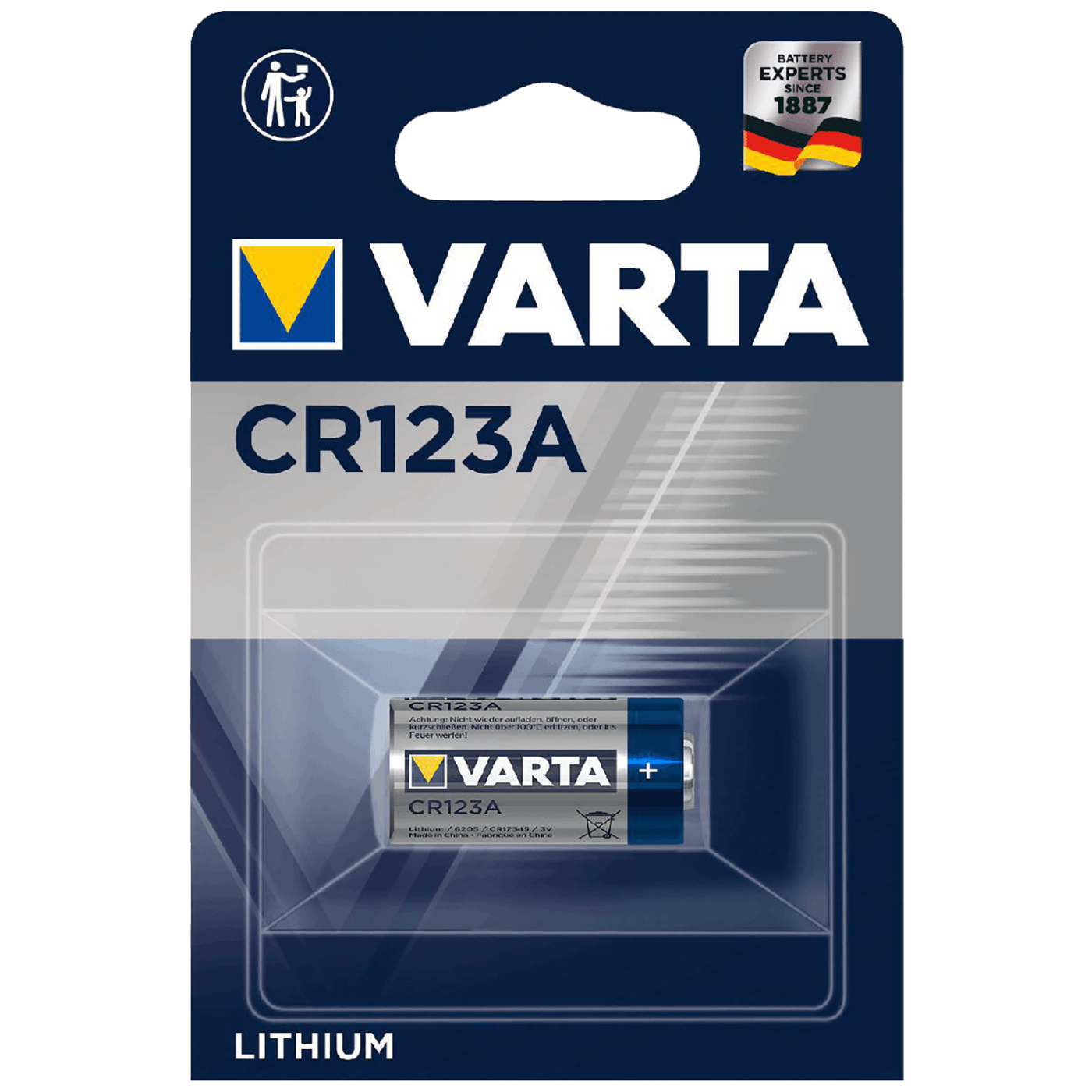 Varta Baterija litijska CR123A, 3V, blister pak. 1 kom