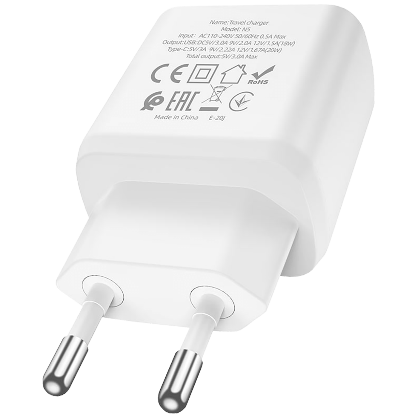 hoco. Punjač kućni, brzi, PD 20W, QC3.0 18W - N5 Favor White