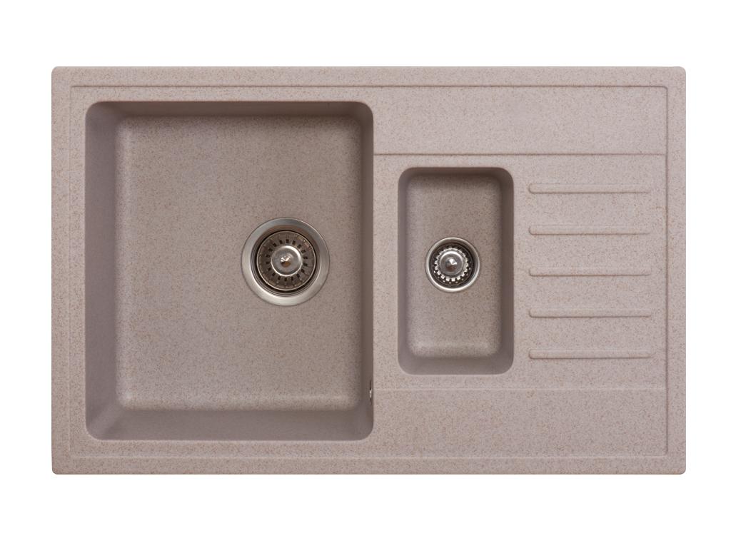 X Granit-sudoper Quadro PLUS 1.5 D fi 90 sa sifonom, bež