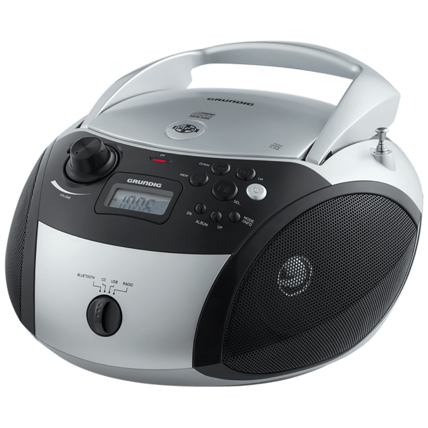 Grundig Radio prijemnik, CD player, Bluetooth - GRB 3000 BT Srebreno / Crna