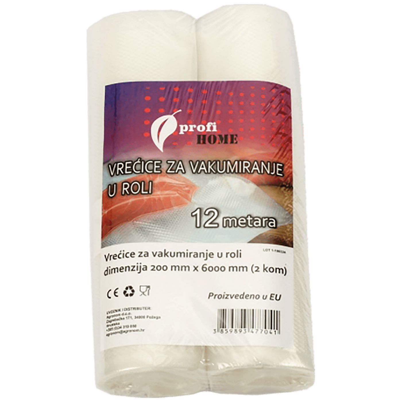 profi HOME Vrećice/Folije za vakumiranje u roli, 200 x 6000 mm, 2 kom - 453606