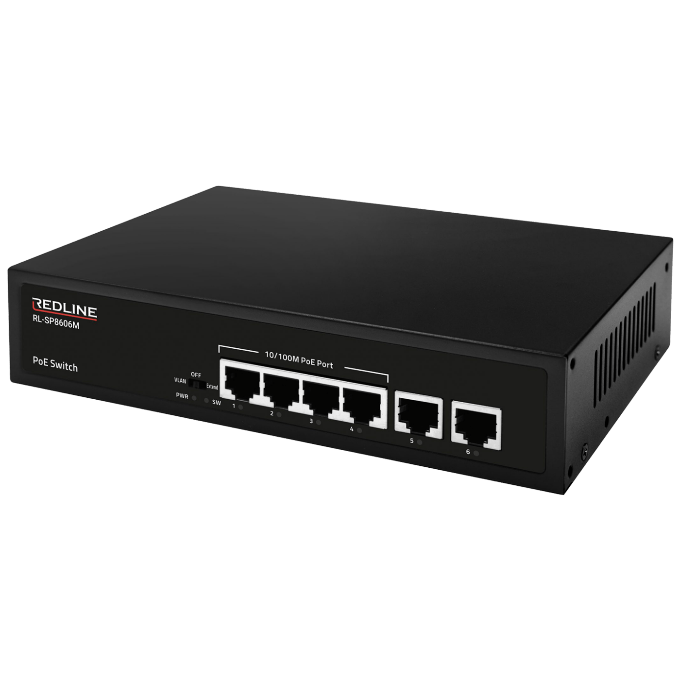REDLINE PoE mrežni switch, 6 port RJ-45 , 4 PoE / 65W - RL-SP8606M