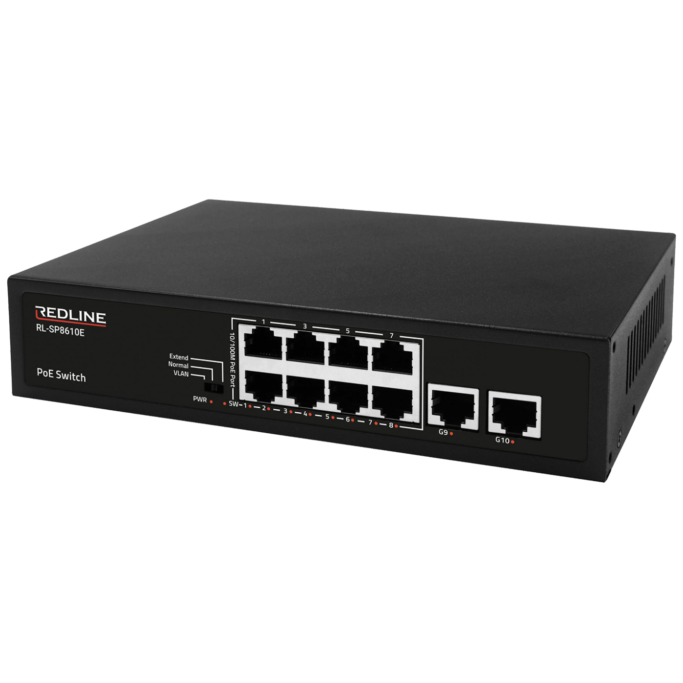 REDLINE PoE mrežni switch, 10 port RJ-45 , 8 PoE / 120W - RL-SP8610E