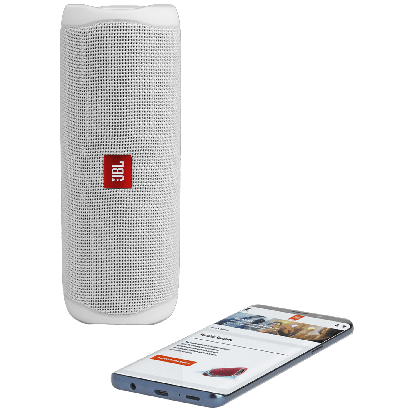 JBL Zvučnik bežični, Flip 5, Bluetooth, IP67, Steal White Stone - Flip 5 Steal White Stone