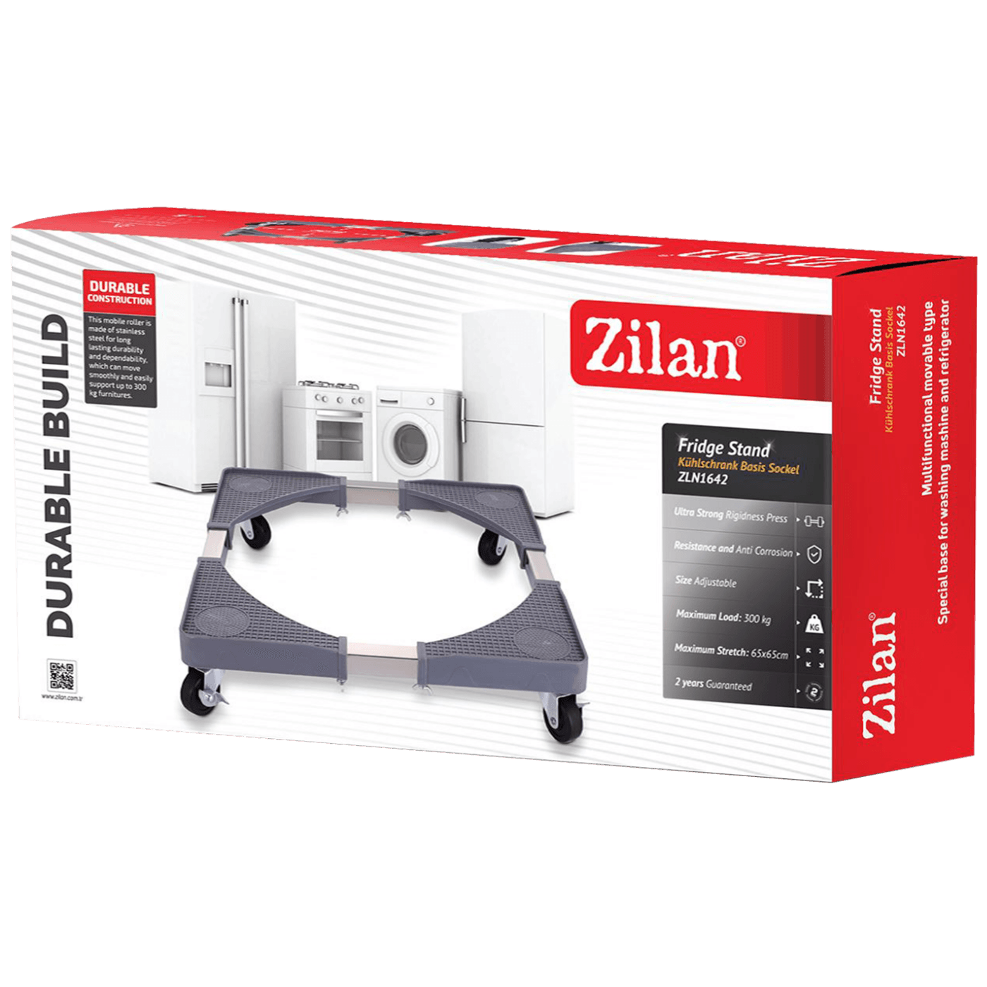 Zilan Postolje sa kotačima za bijelu tehniku, podesivo, 300 kg max - ZLN1642