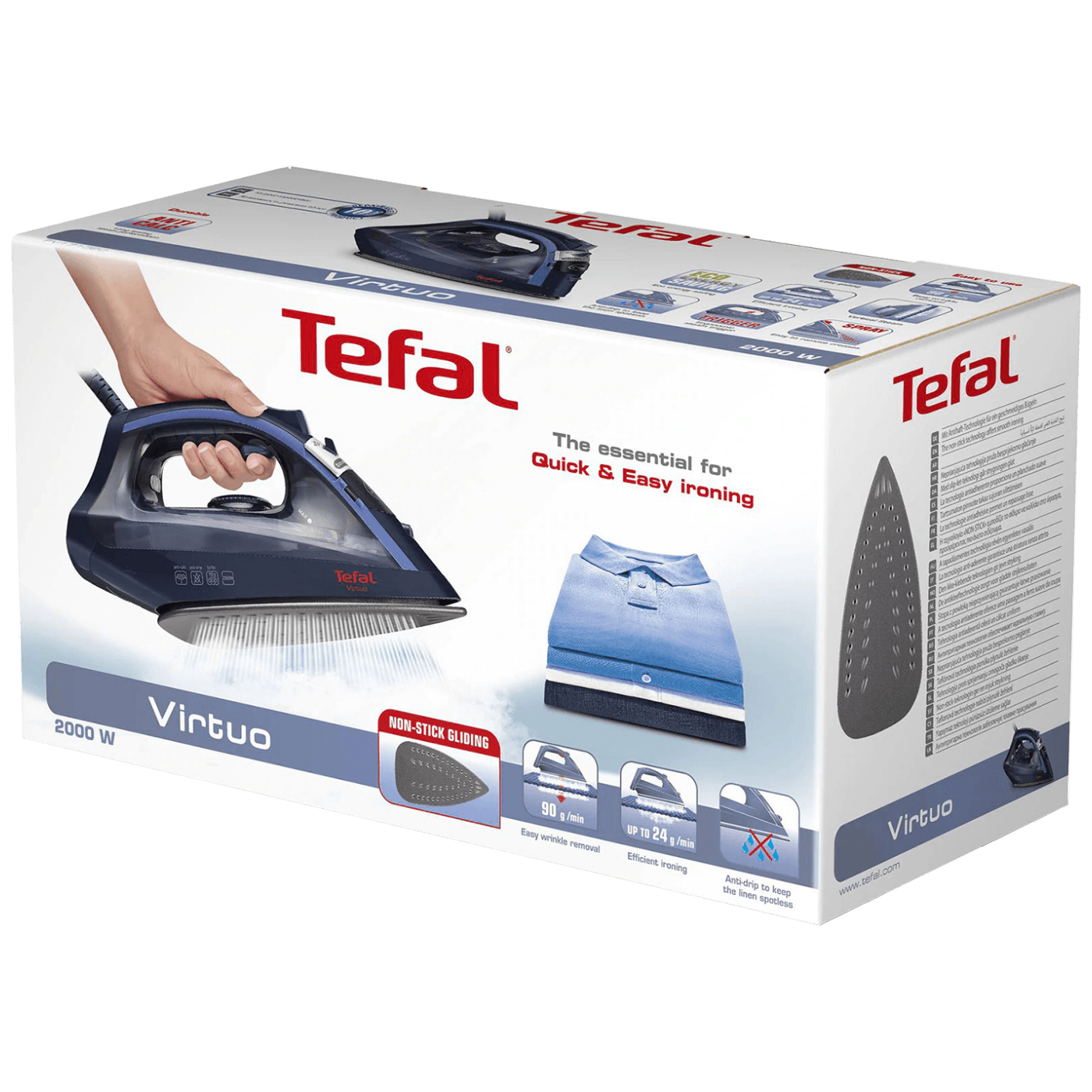 Tefal Pegla na paru, 2000 W, Virtuo - FV1713E0