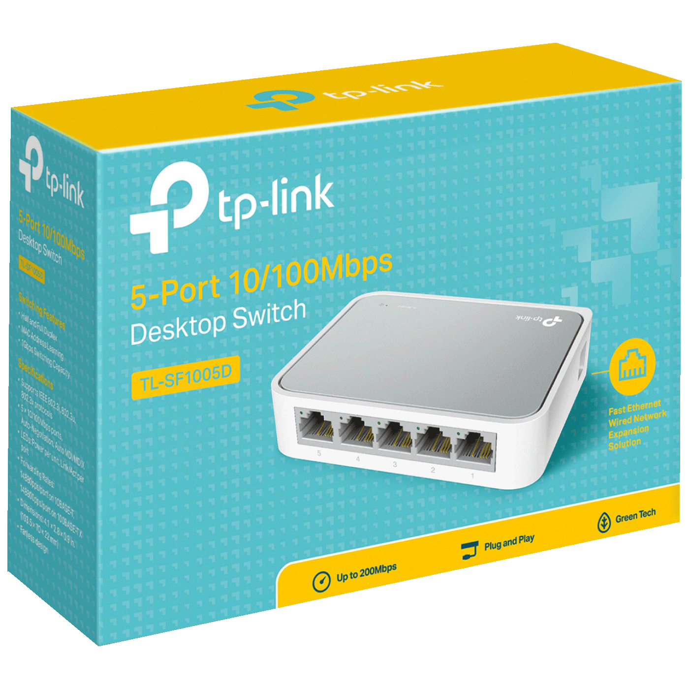 TP-LINK 5-Portni switch, 200Mbps, 10/100M - TL-SF1005D