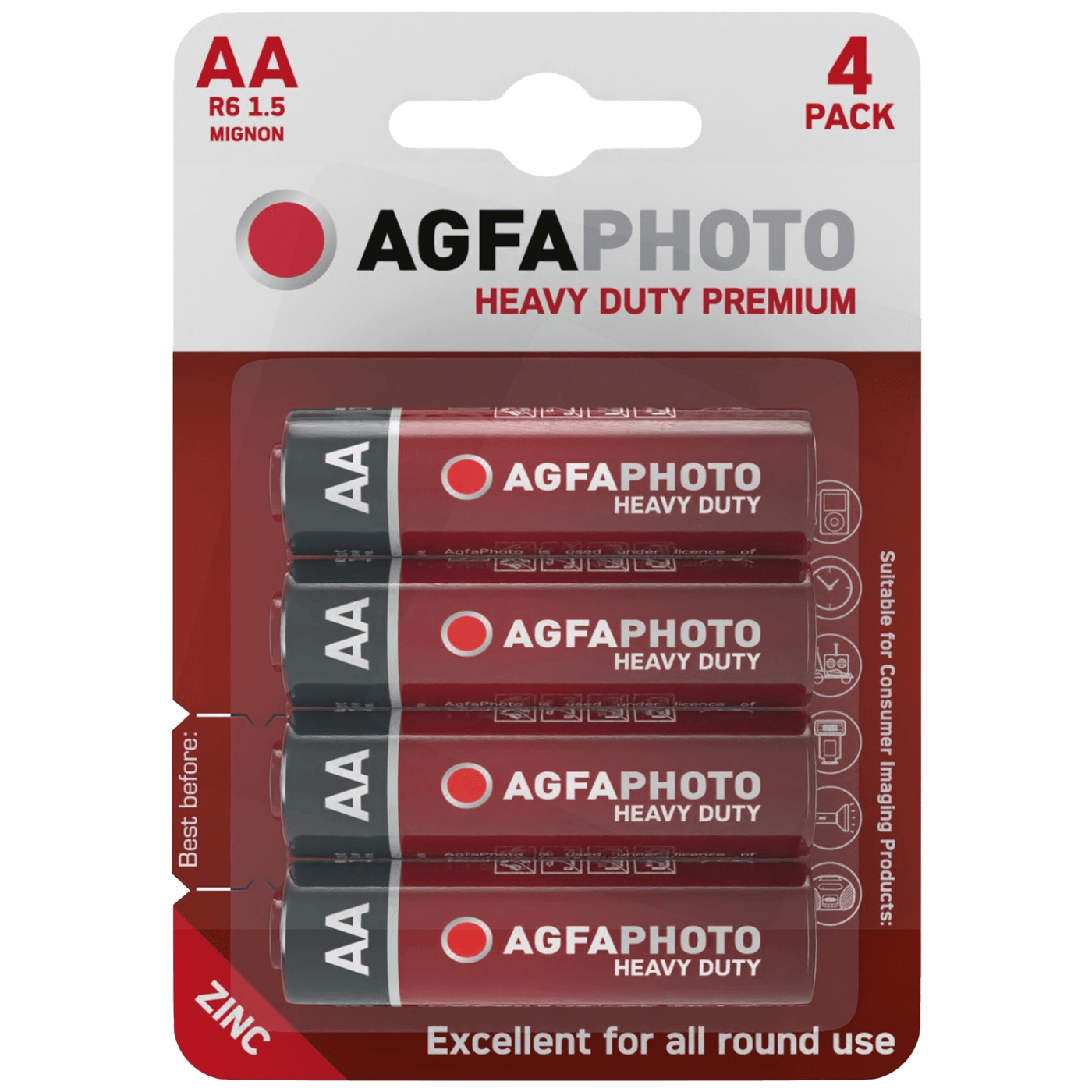 Agfa Zinc baterije, AA, 1.5 V, blister 4 kom. - AA B4