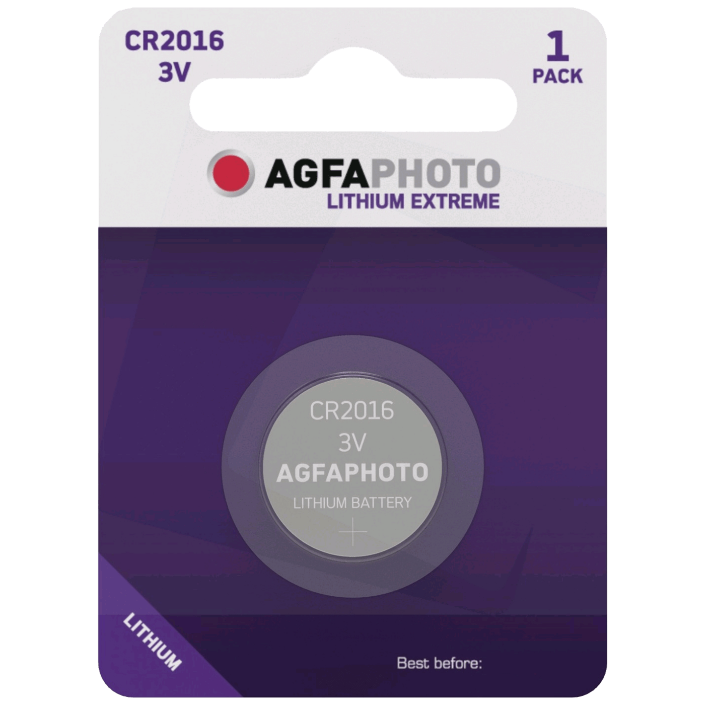Agfa Baterija litijska, CR2016, 3V, dugmasta, blister 1 kom. - CR2016 B1