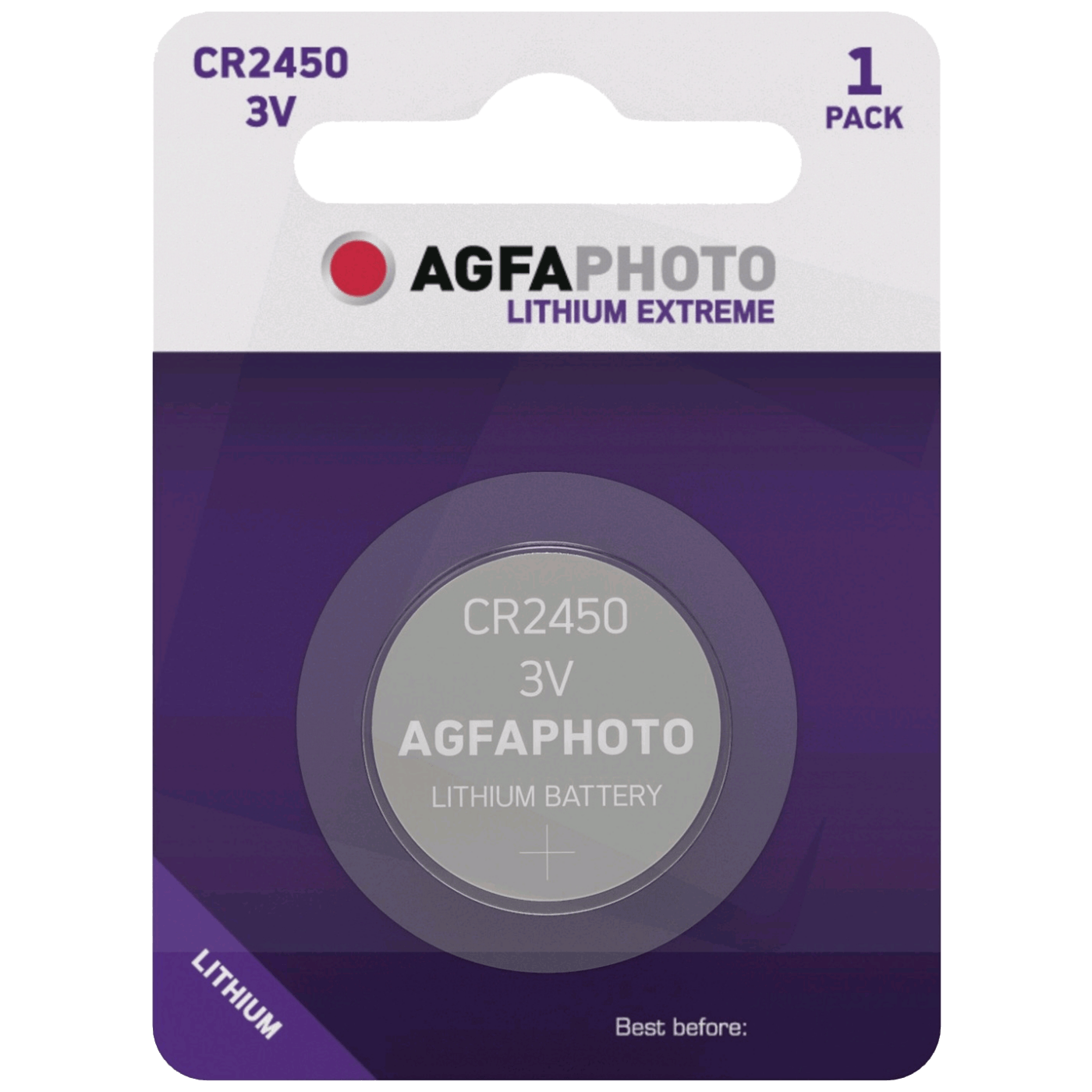 Agfa Baterija litijska, CR2450, 3V, dugmasta, blister 1 kom. - CR2450 B1