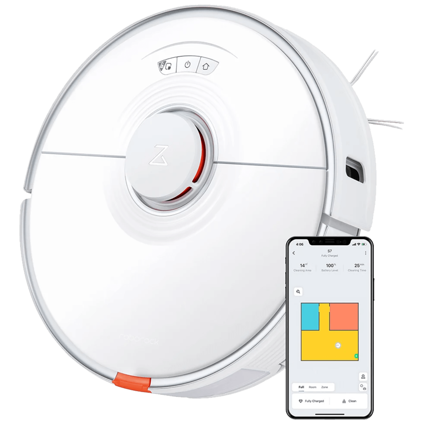 Roborock Robot, usisavač, S7, baterija 5200 mAh, Alexa, Google Home - Roborock S7 White