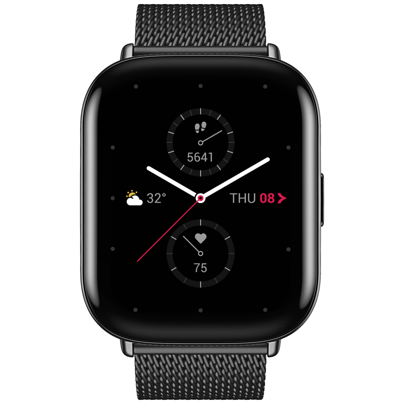 Amazfit SAT pametni, 1.65" AMOLED, vodootporan 5ATM, BT - Zepp E (square) Metallic Black S.E