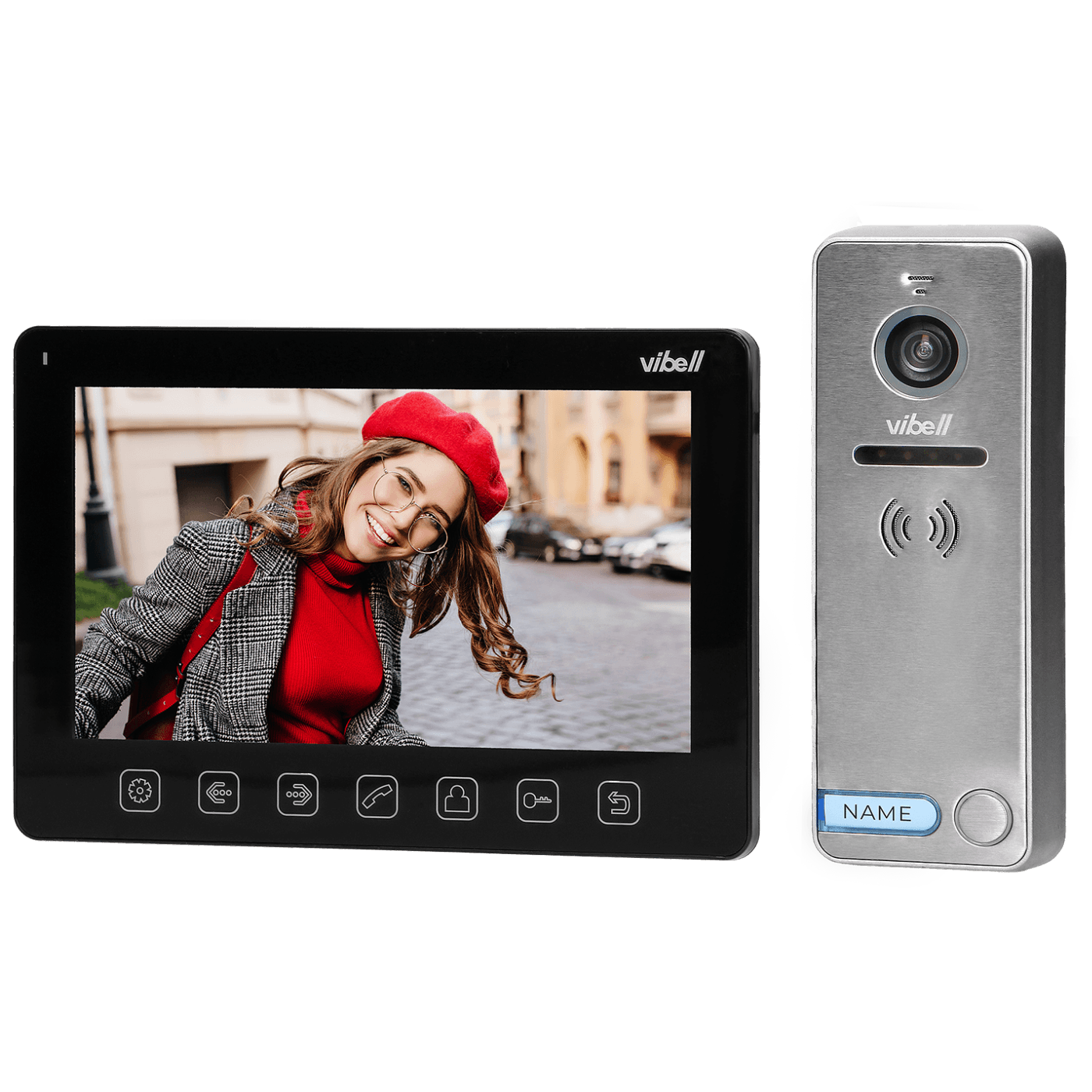 Vibell Video interfon, 7" LCD, Noveo, set - OR-VID-EX-1057/B