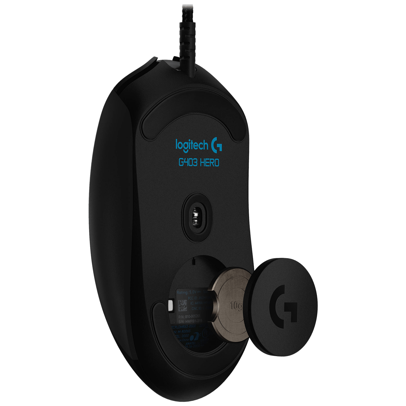 Logitech Miš, gaming, 6 tipki, USB, RGB LED - G 403 Hero