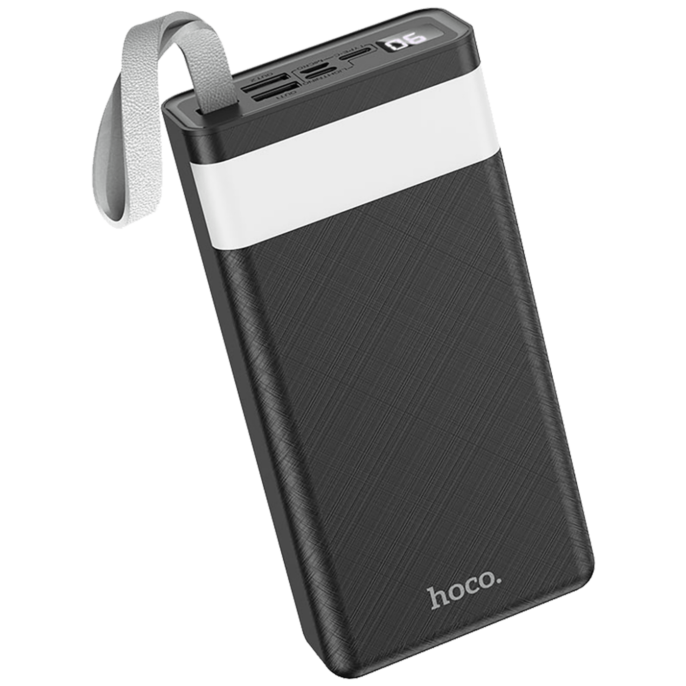 hoco. Punjač prijenosni sa lampom, Hoco j73, 30000mAh, 2A / 2A - J73 Powerful, Black