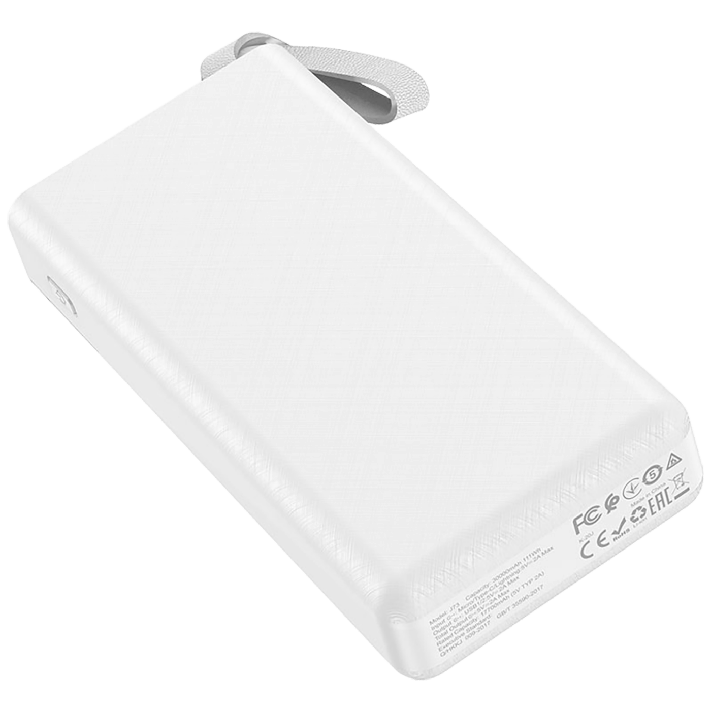 hoco. Punjač prijenosni sa lampom, Hoco j73, 30000mAh, 2A / 2A - J73 Powerful, White