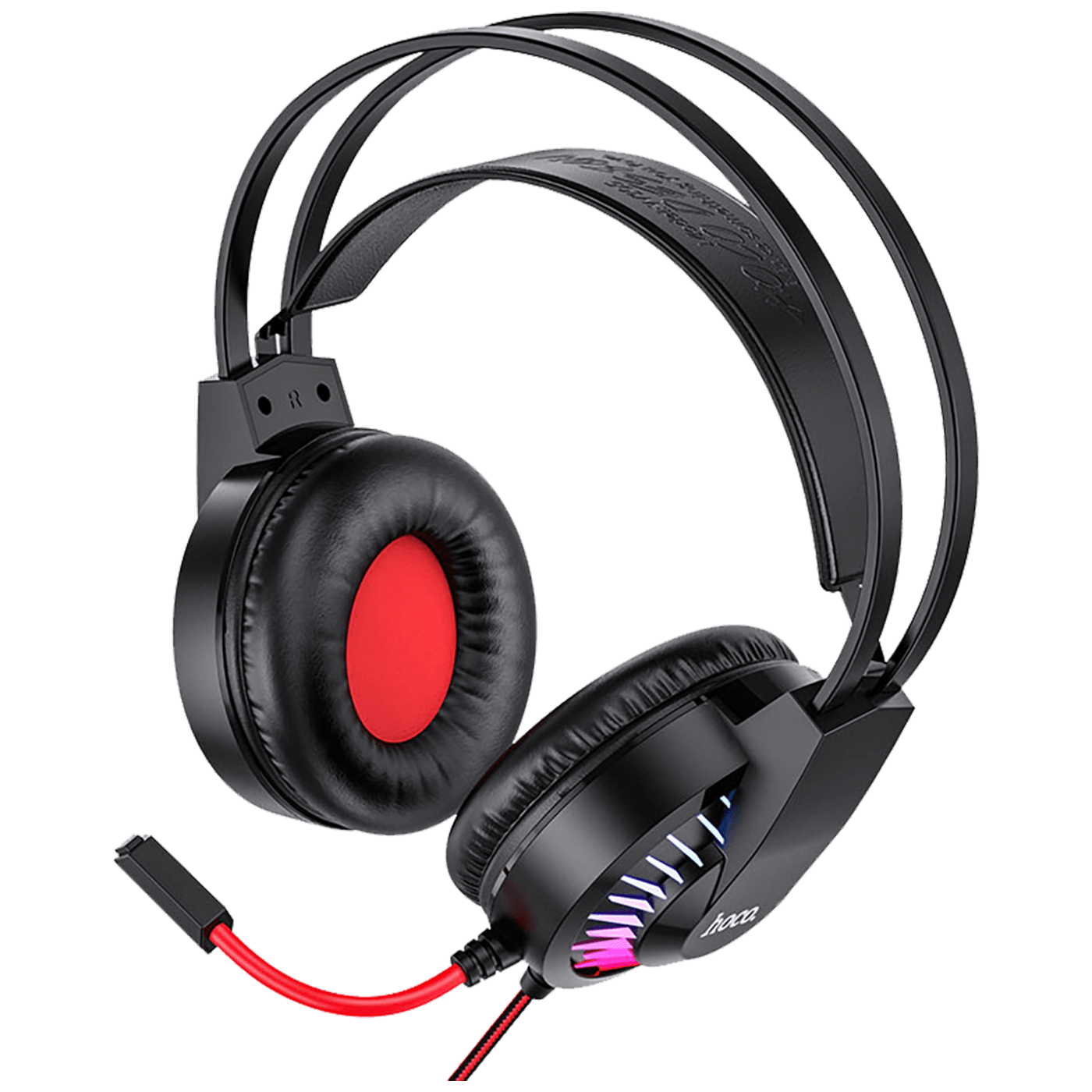 hoco. Slušalice sa mikrofonom, gaming, 3.5 mm / USB, LED - W105 Joyful