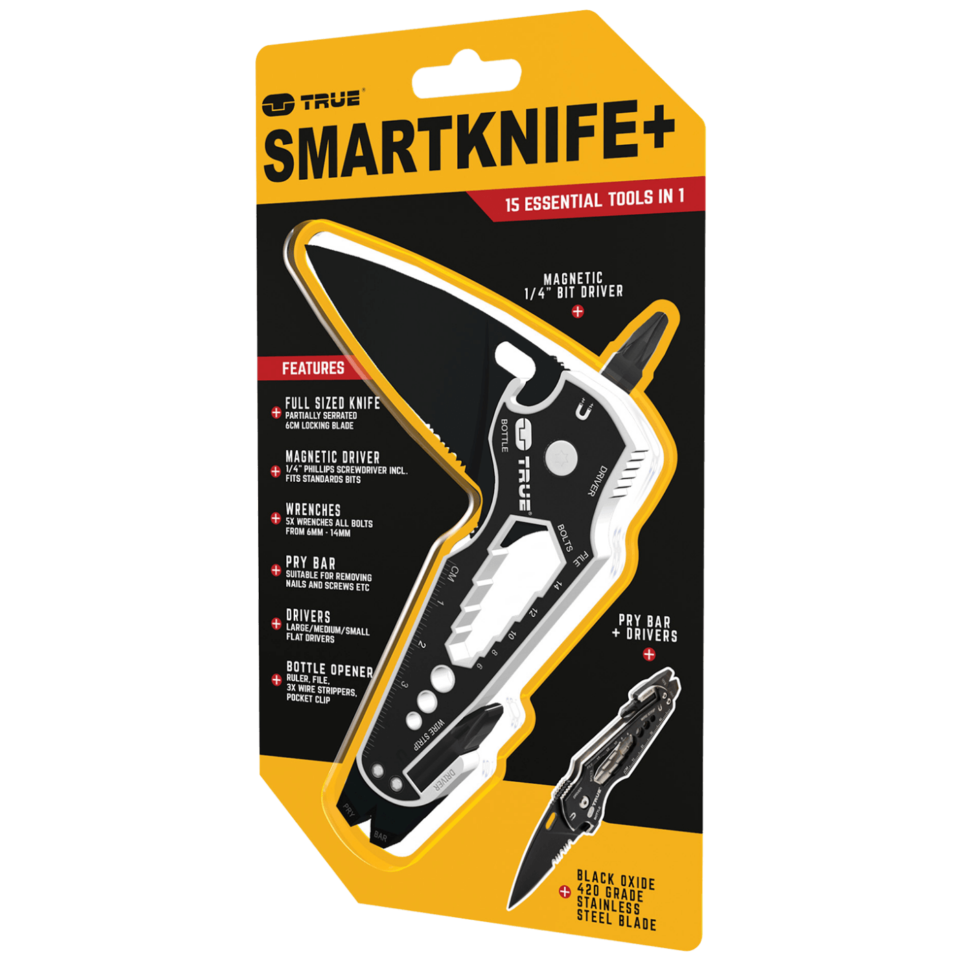 True Džepni nož na preklapanje, 15 alata, Smartknife + - TU6869