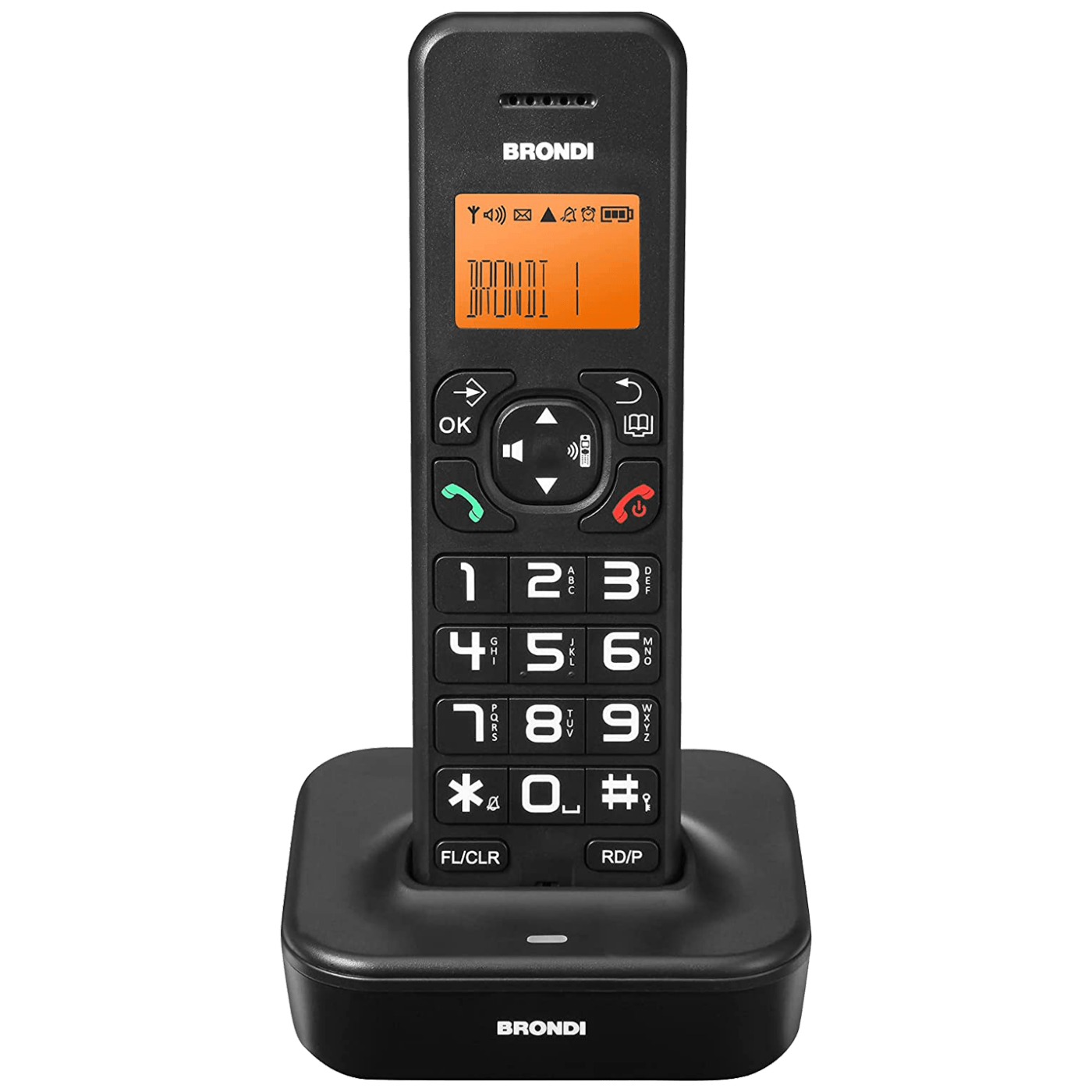 Brondi Telefon bežični, LED display, crni - Bravo Star, Black