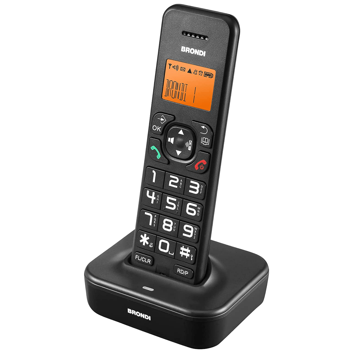 Brondi Telefon bežični, LED display, crni - Bravo Star, Black