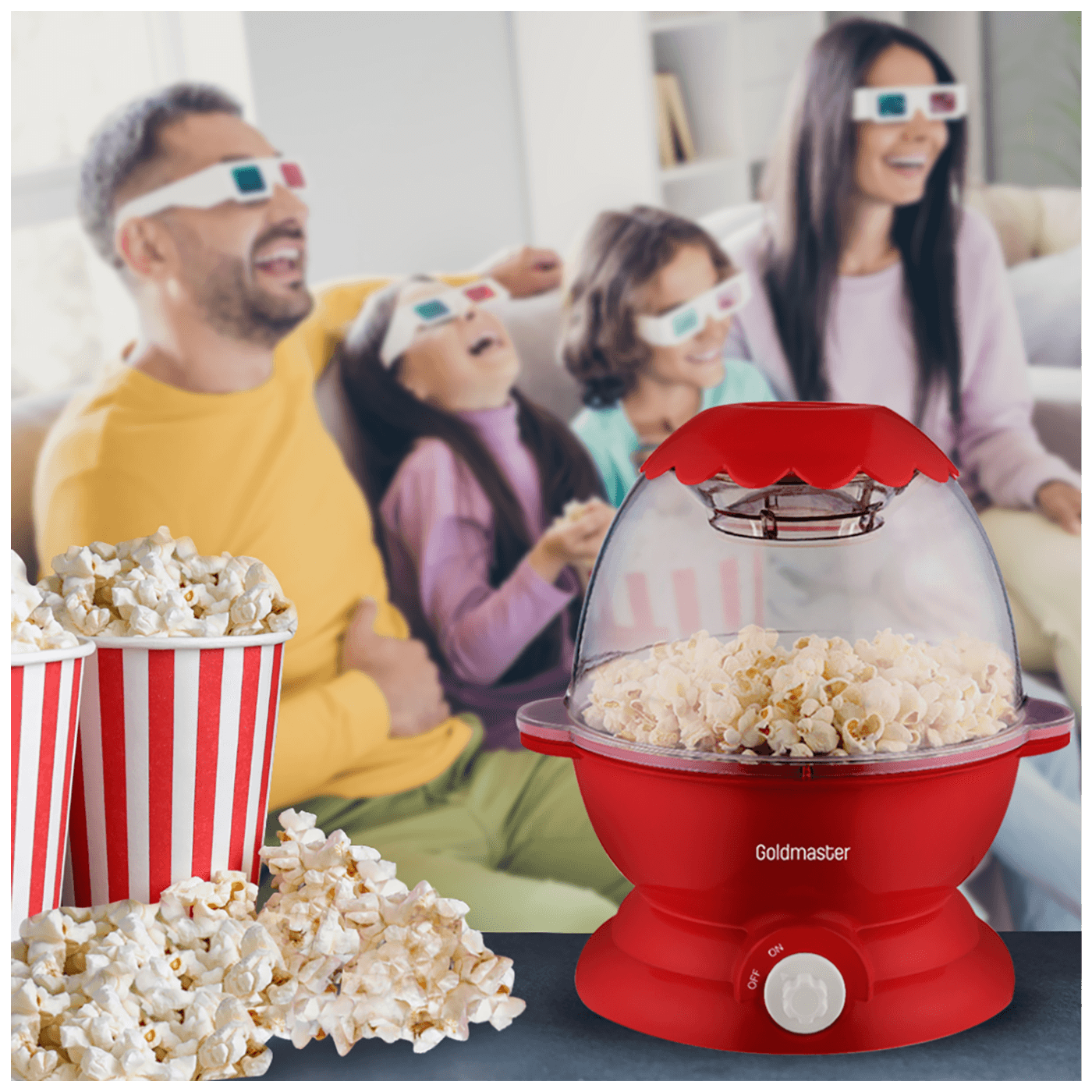 Goldmaster Aparat za kokice, priprema uz ulje i sol, 700 W - IN-6401