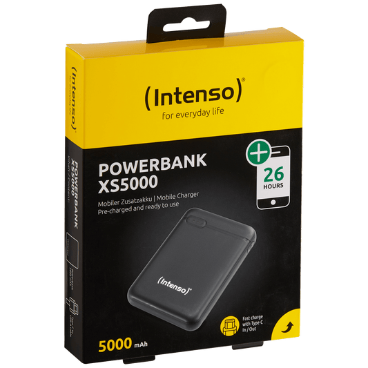 (Intenso) Prijenosni punjač za mobitele i tablete 5000mAh - POWERBANK XS5000 Black