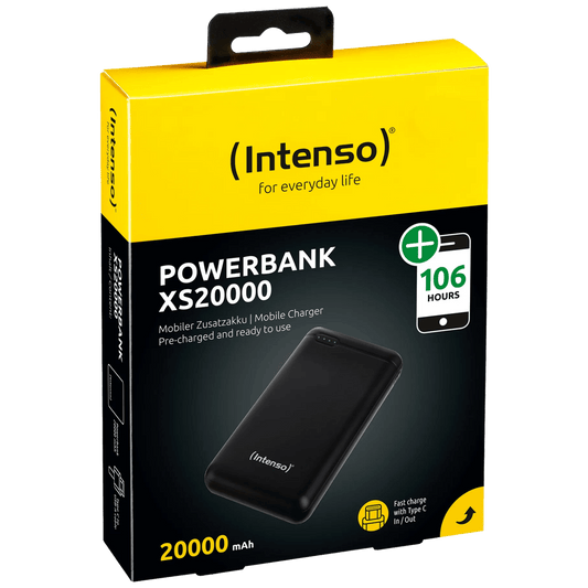 (Intenso) Prijenosni punjač za mobitele i tablete 20000mAh - POWERBANK XS20000 Black
