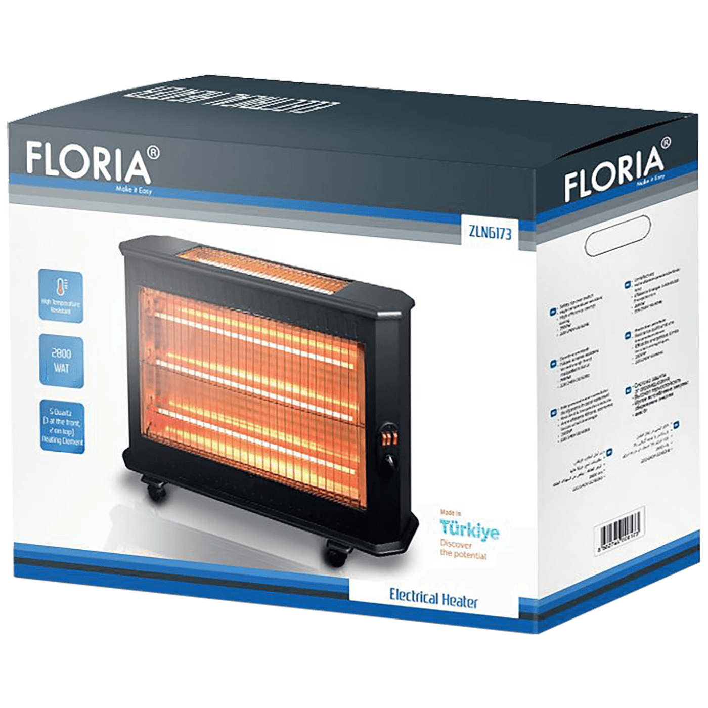 Floria Grijalica sa halogenim ( kvarcnim ) grijačem, 2800 W - ZLN6173